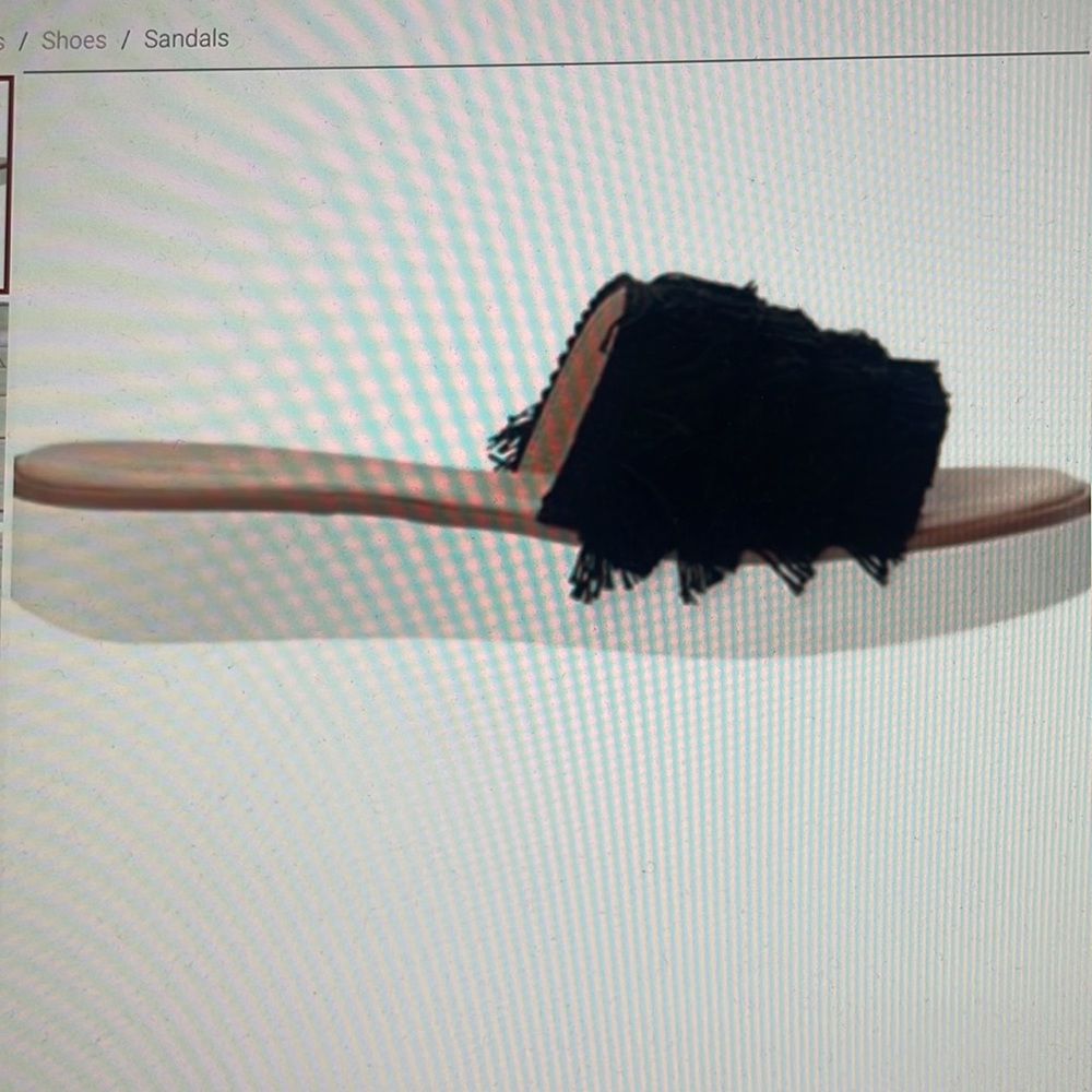 Seychelles Well Rested Slides with black fringe detail